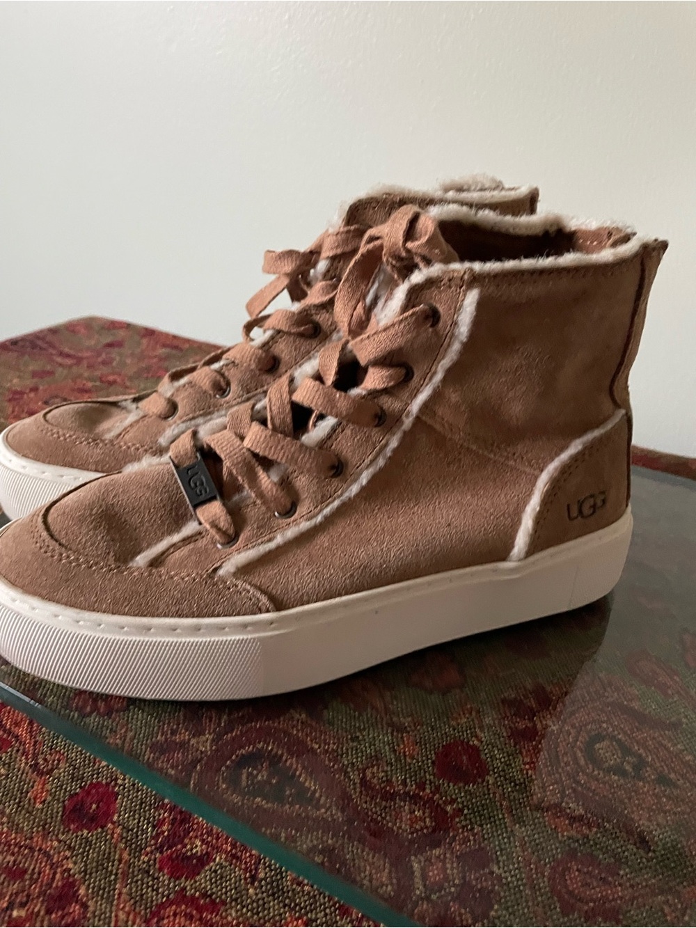 UGG Women's Chestnut/Tan Suede High-Top Sneaker